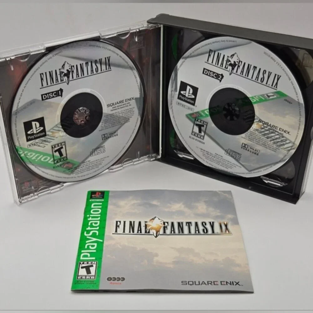 Final Fantasy IX (PS1, Greatest Hits) - Complete 4-Disc Set with Manual